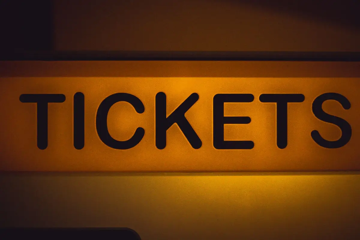 Illuminated ticket sign