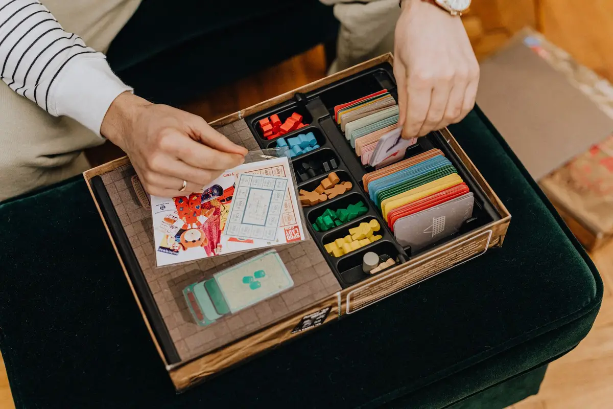Cards being sorted on a table